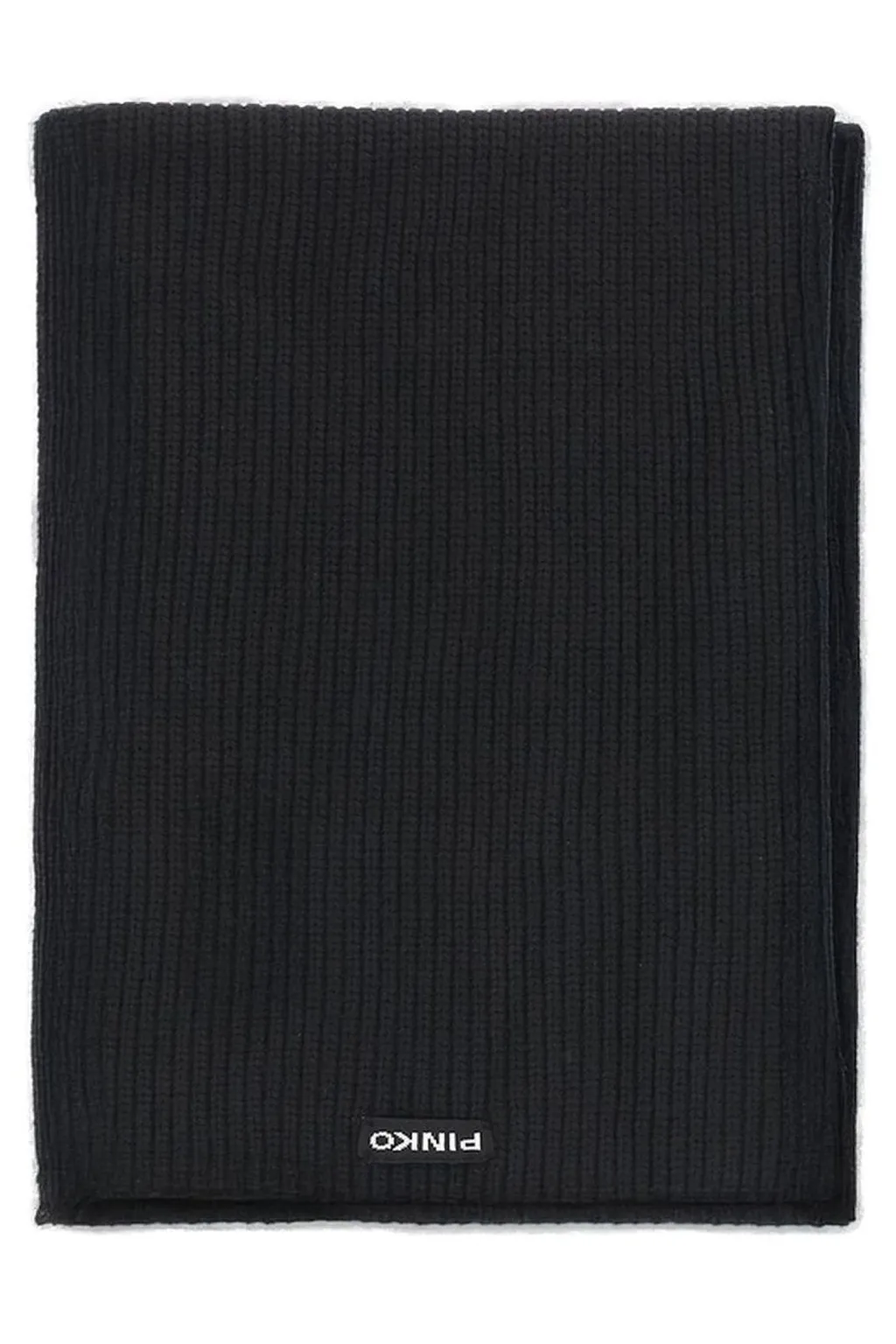 Pinko Logo Patch Knitted Scarf