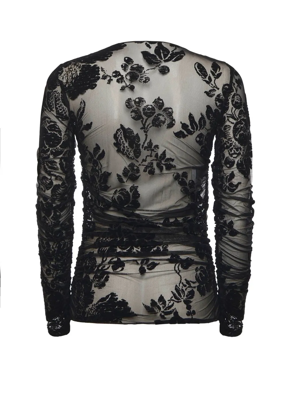 Pinko Sheer Flock-Print Sweater
