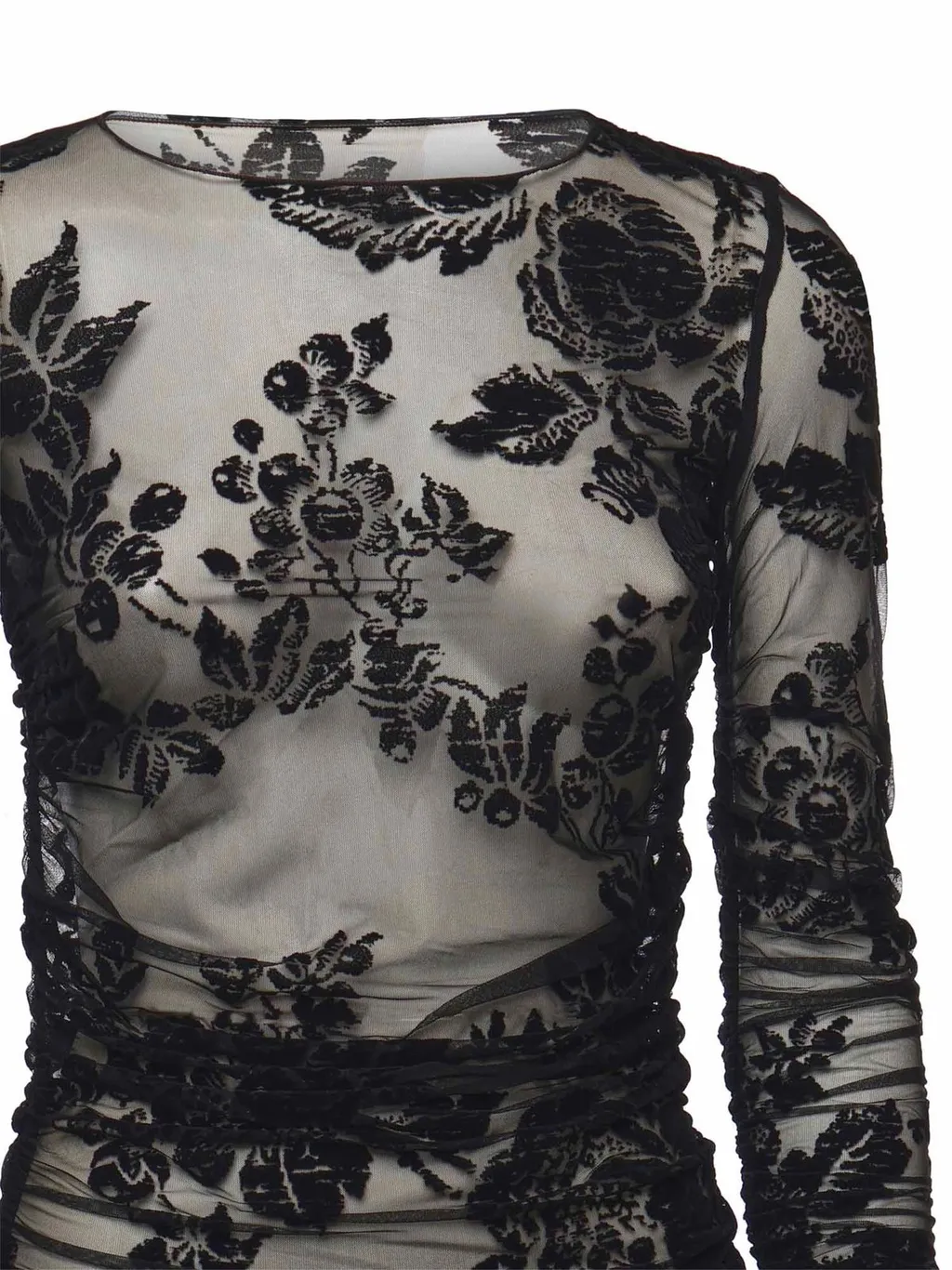 Pinko Sheer Flock-Print Sweater
