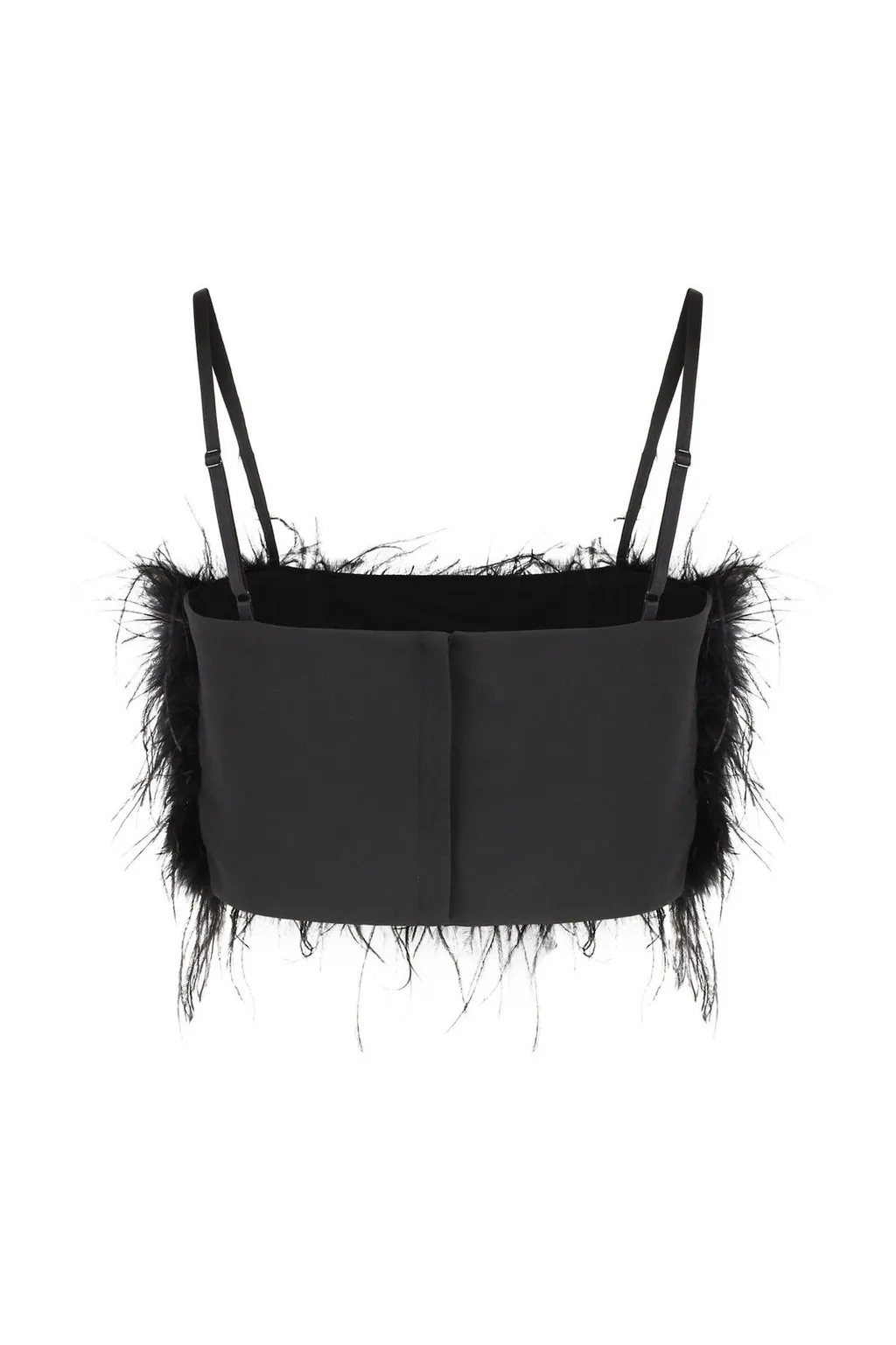 Pinko Feather Detailed Cropped Top