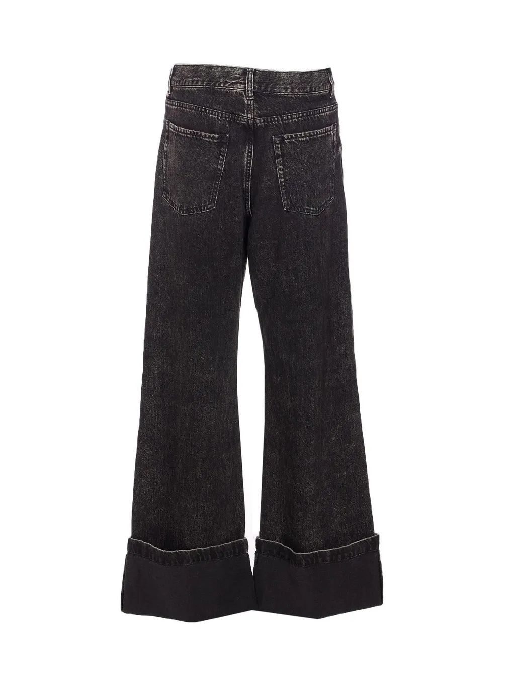 Pinko Wanda Wide-Leg Turn-Up Jeans