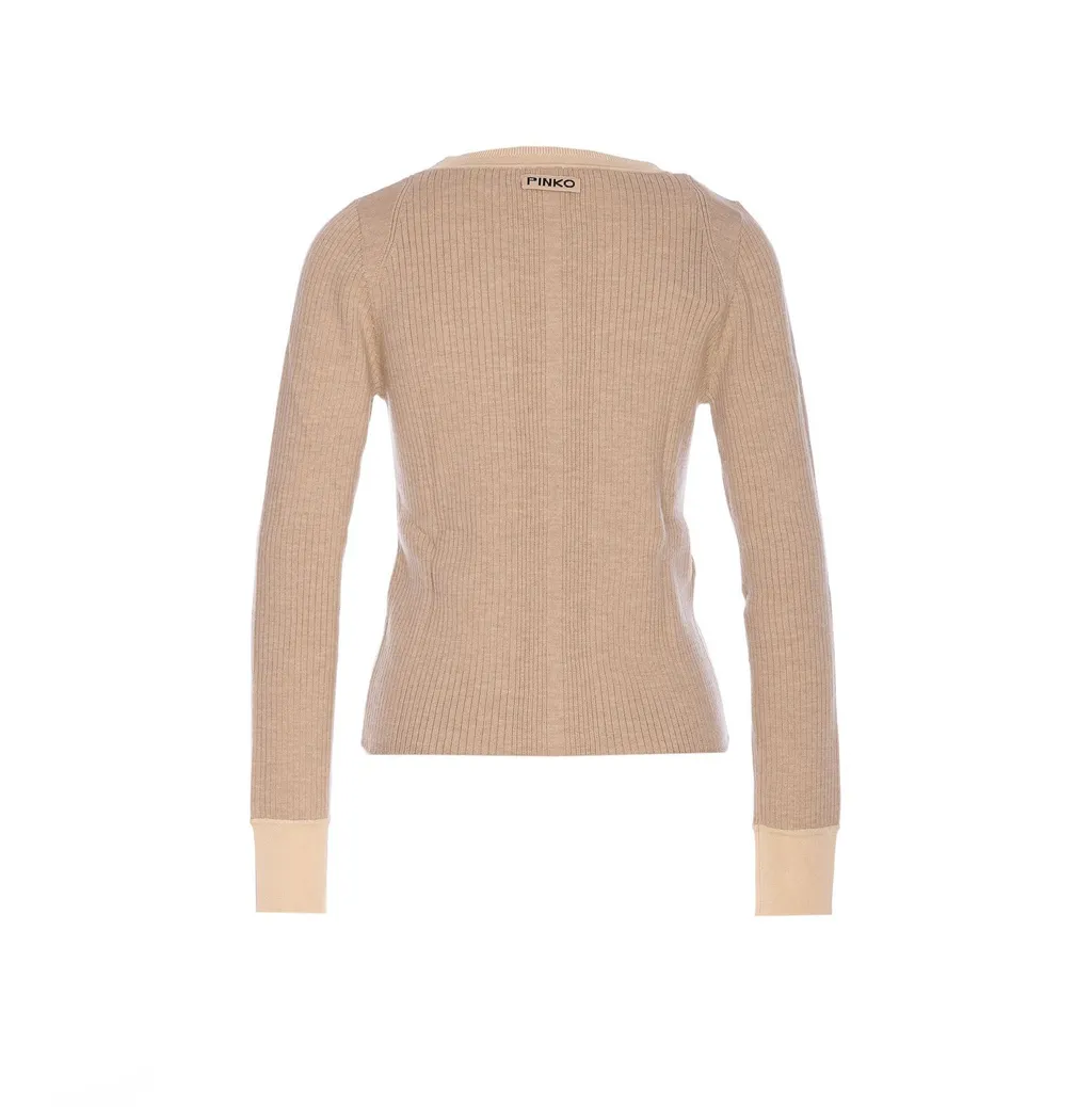 Pinko V-Neck Button-Up Cardigan