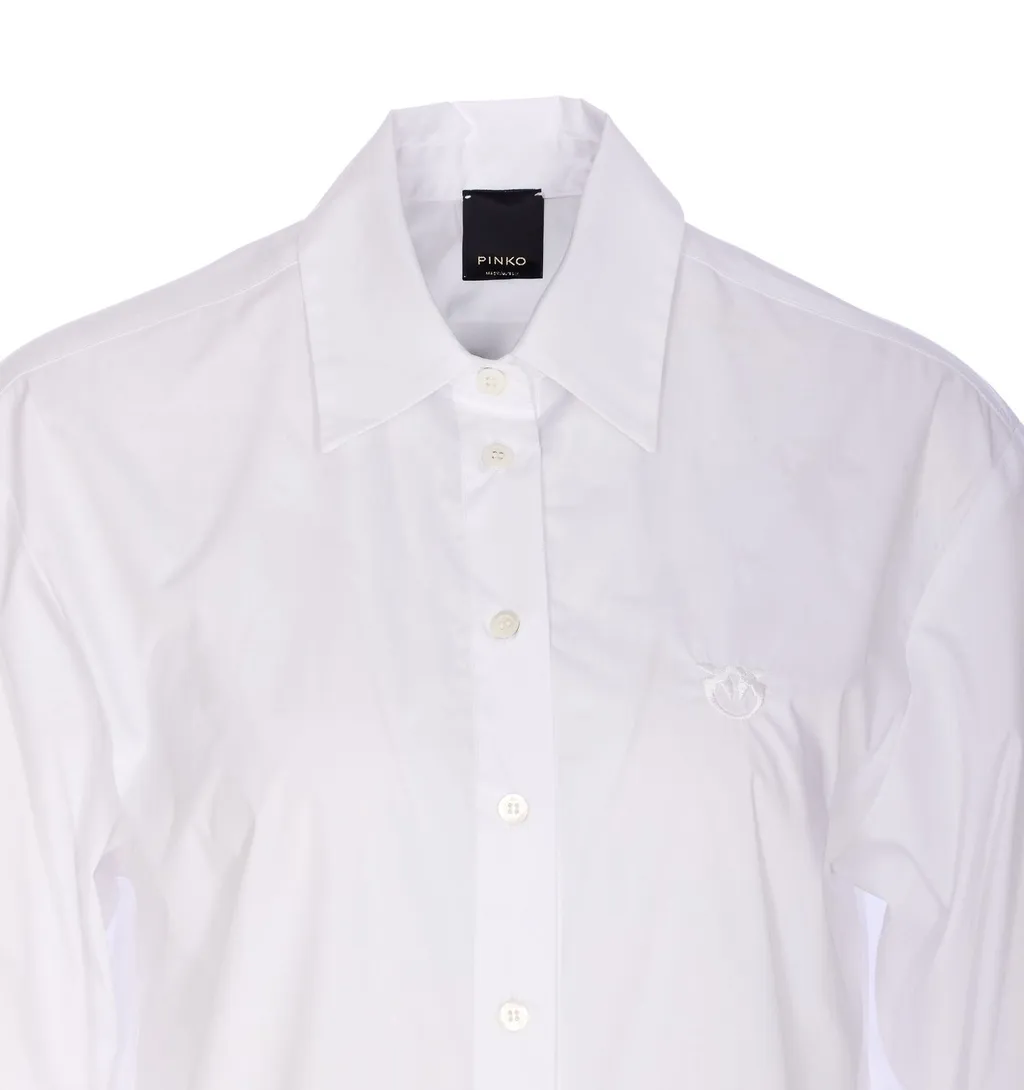 Pinko Love Birds Embroidered Poplin Shirt