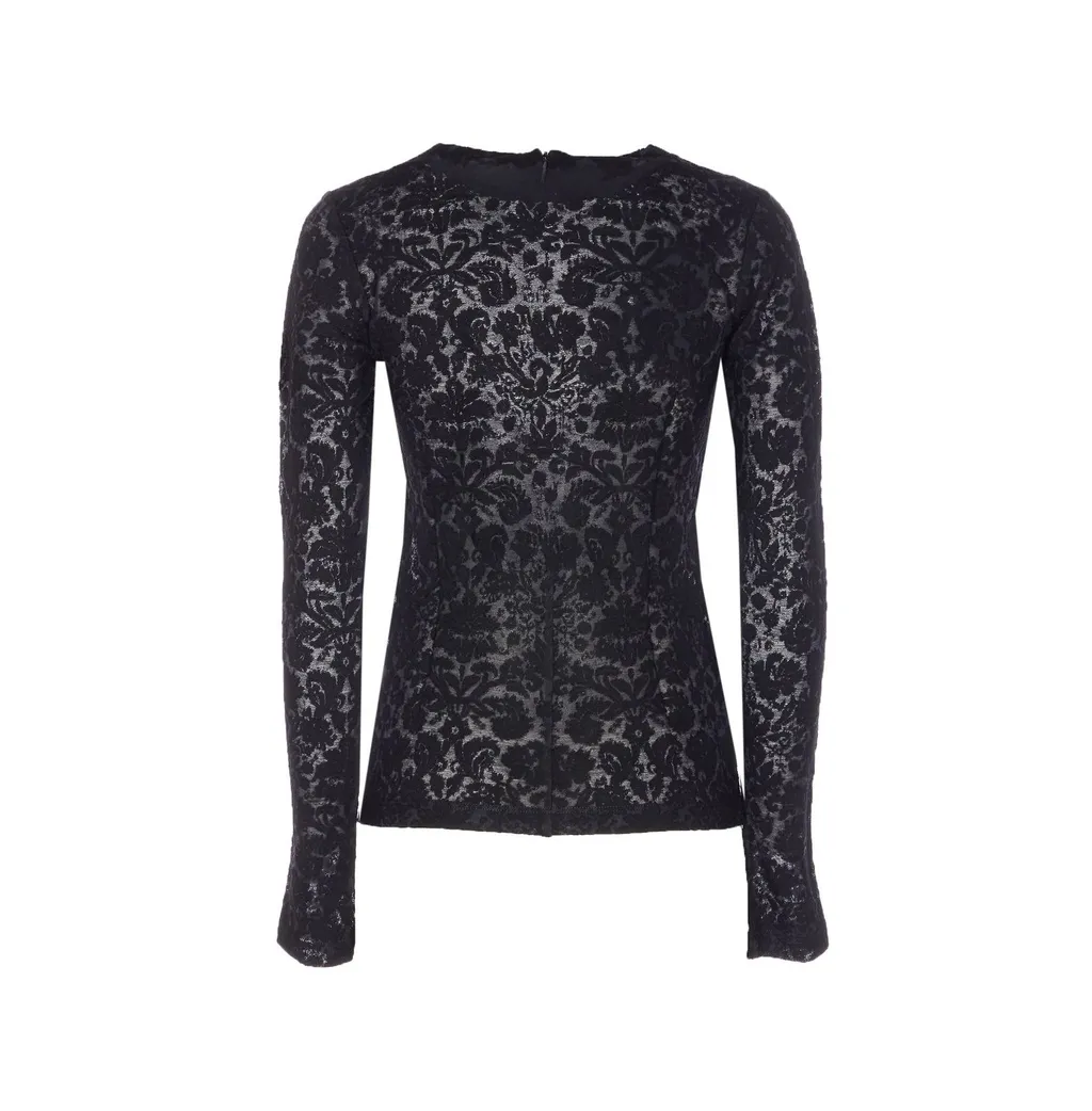 Pinko Long-Sleeved Crewneck Top
