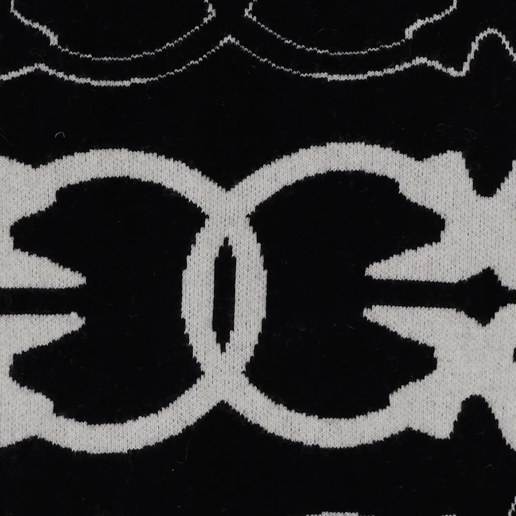 Pinko Logo Intarsia Knitted Scarf