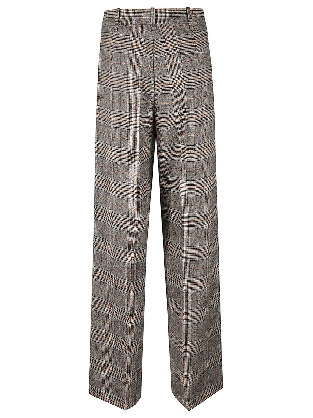Pinko Checked Wide-Leg Trousers