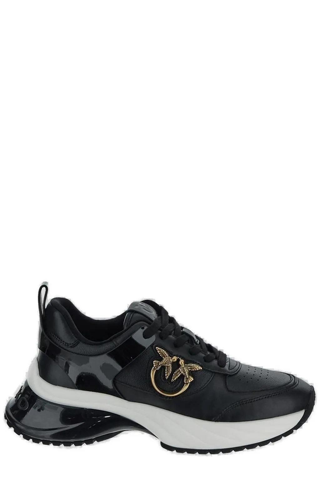 Pinko Logo Plaque Round Toe Sneakers