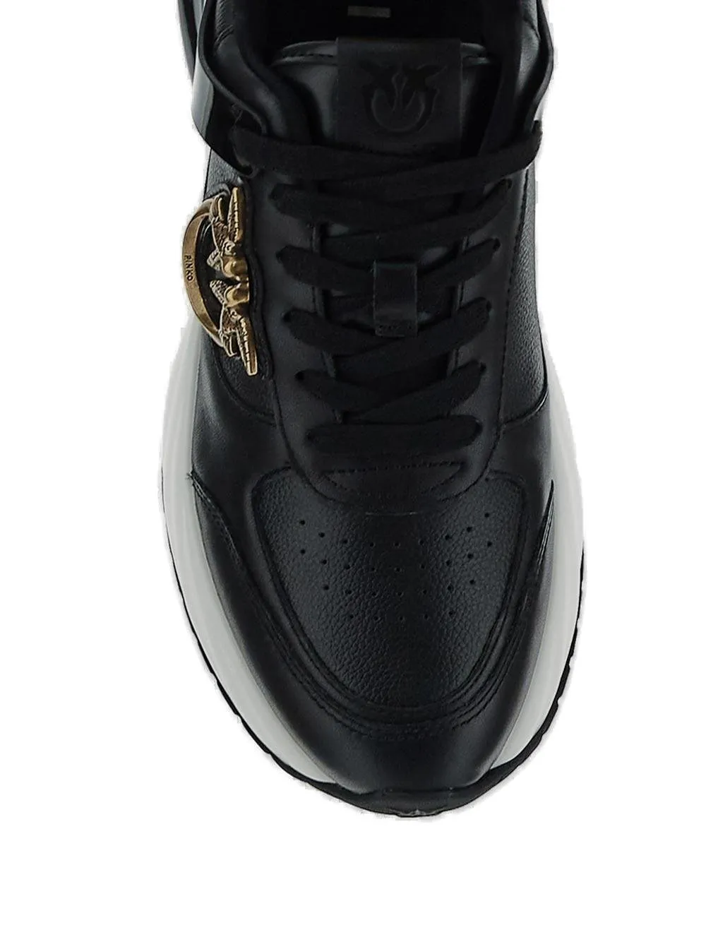 Pinko Logo Plaque Round Toe Sneakers