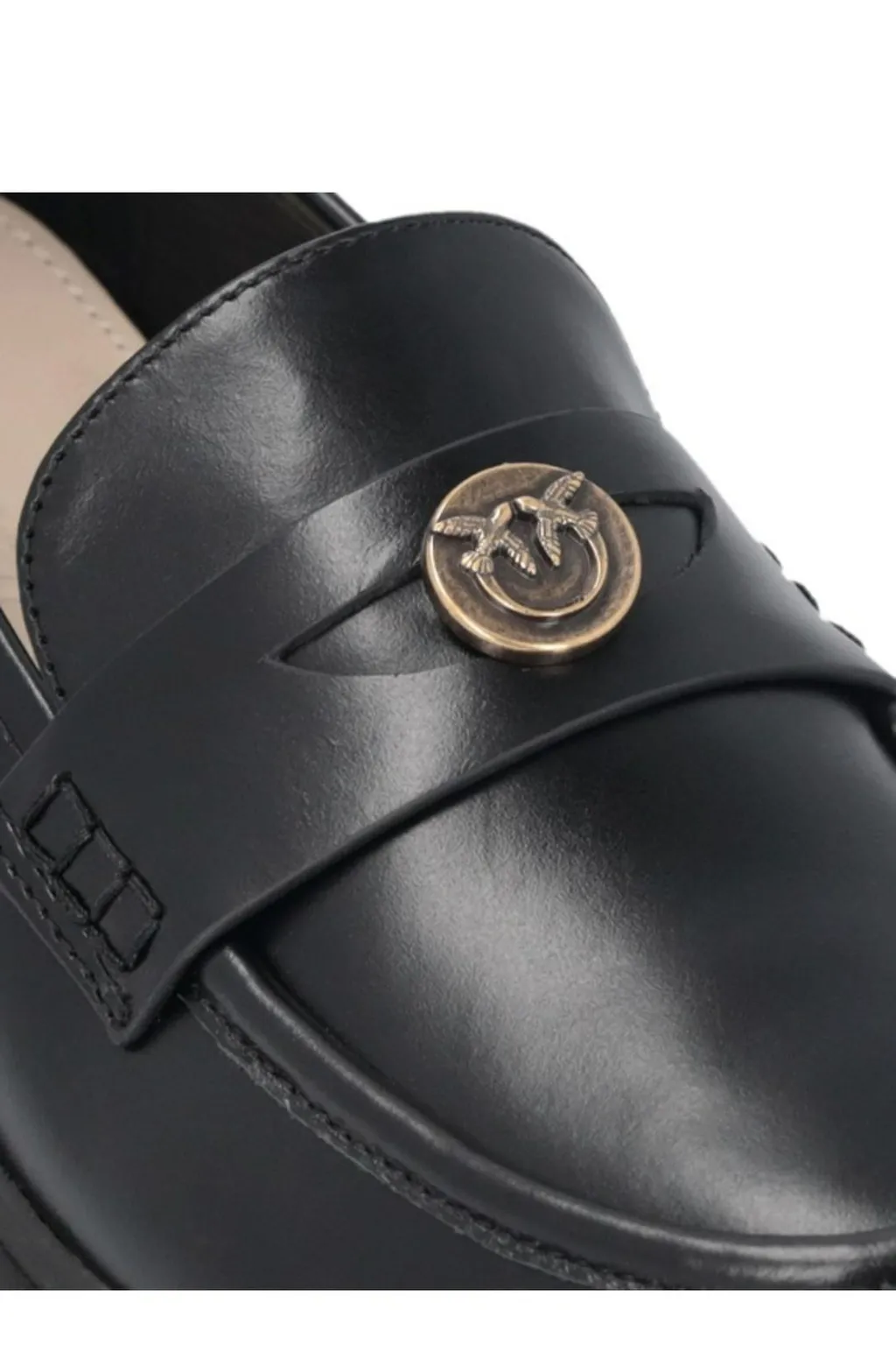 Pinko Logo-Plaque Slip-On Loafers