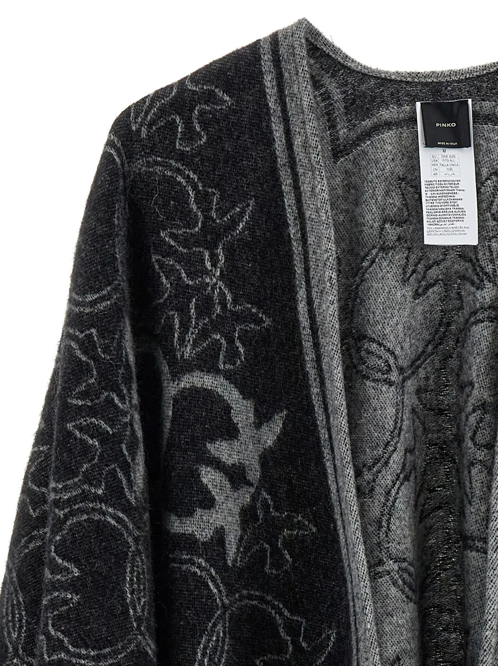 Pinko Love Birds Logo Motif Cape