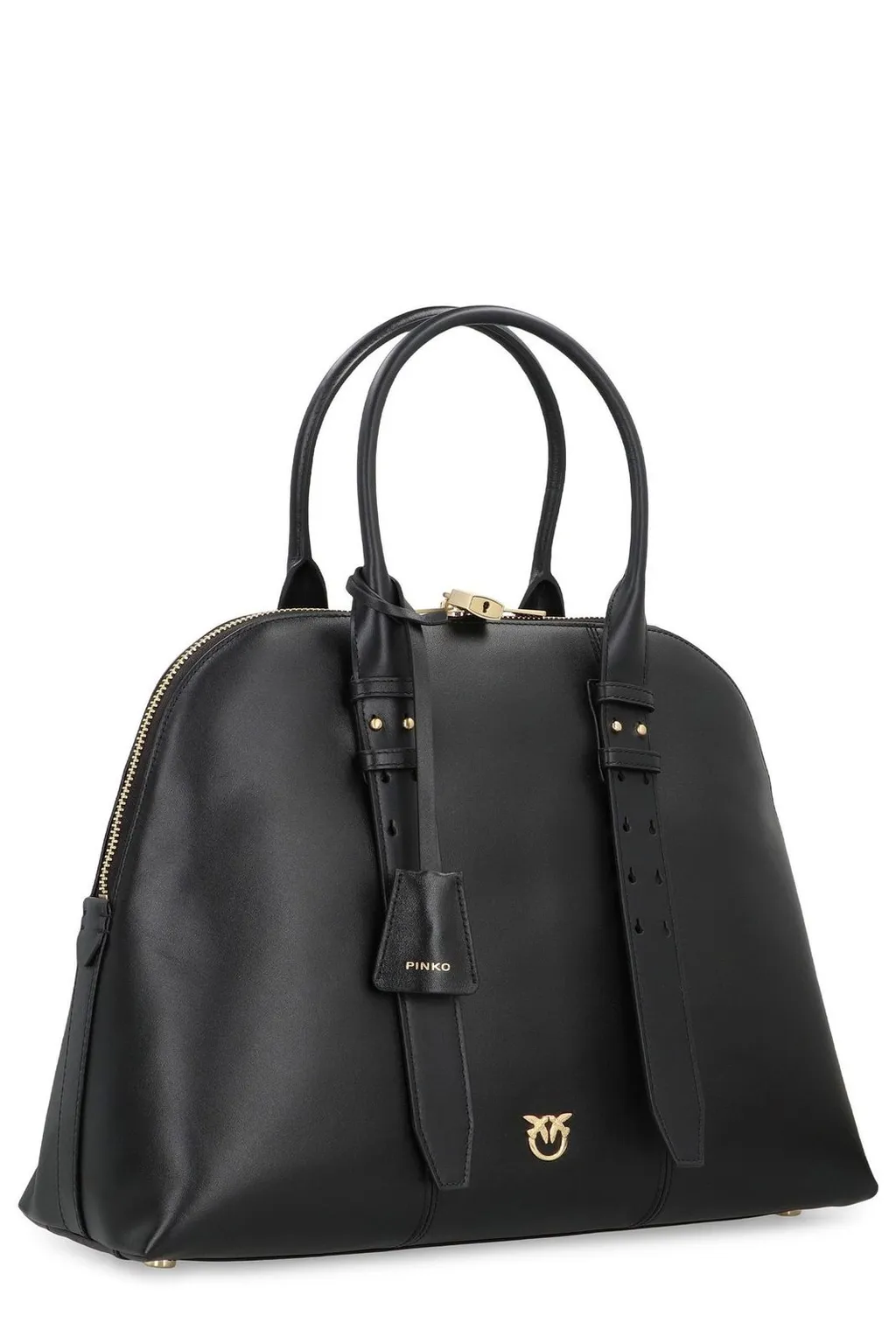 Pinko Logo-Plaque Zipped Tote Bag