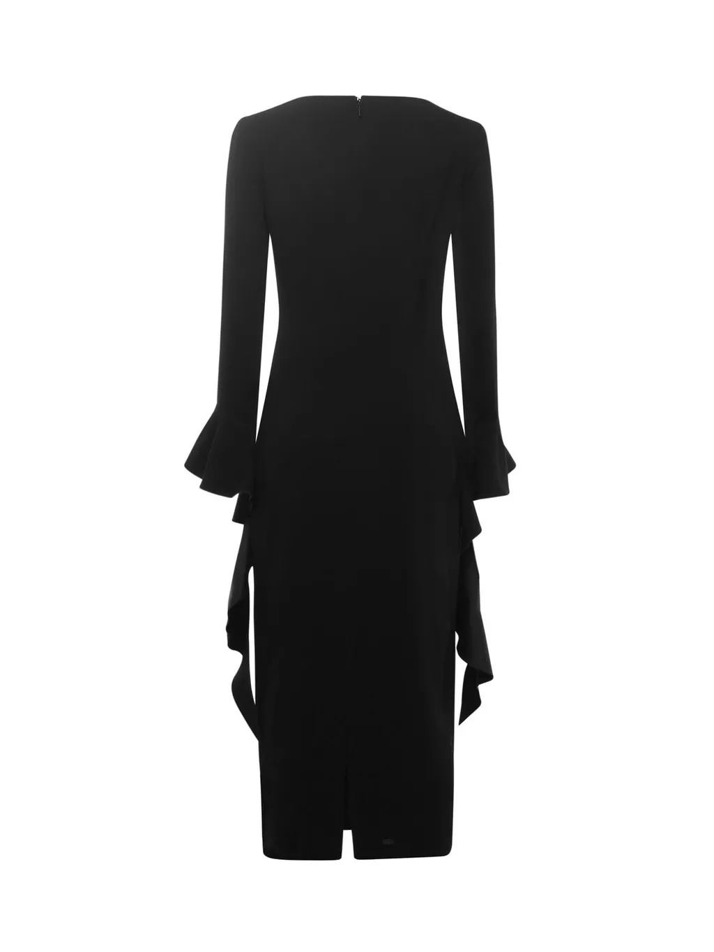 Pinko Formina Square-Neck Ruffled Midi Dress