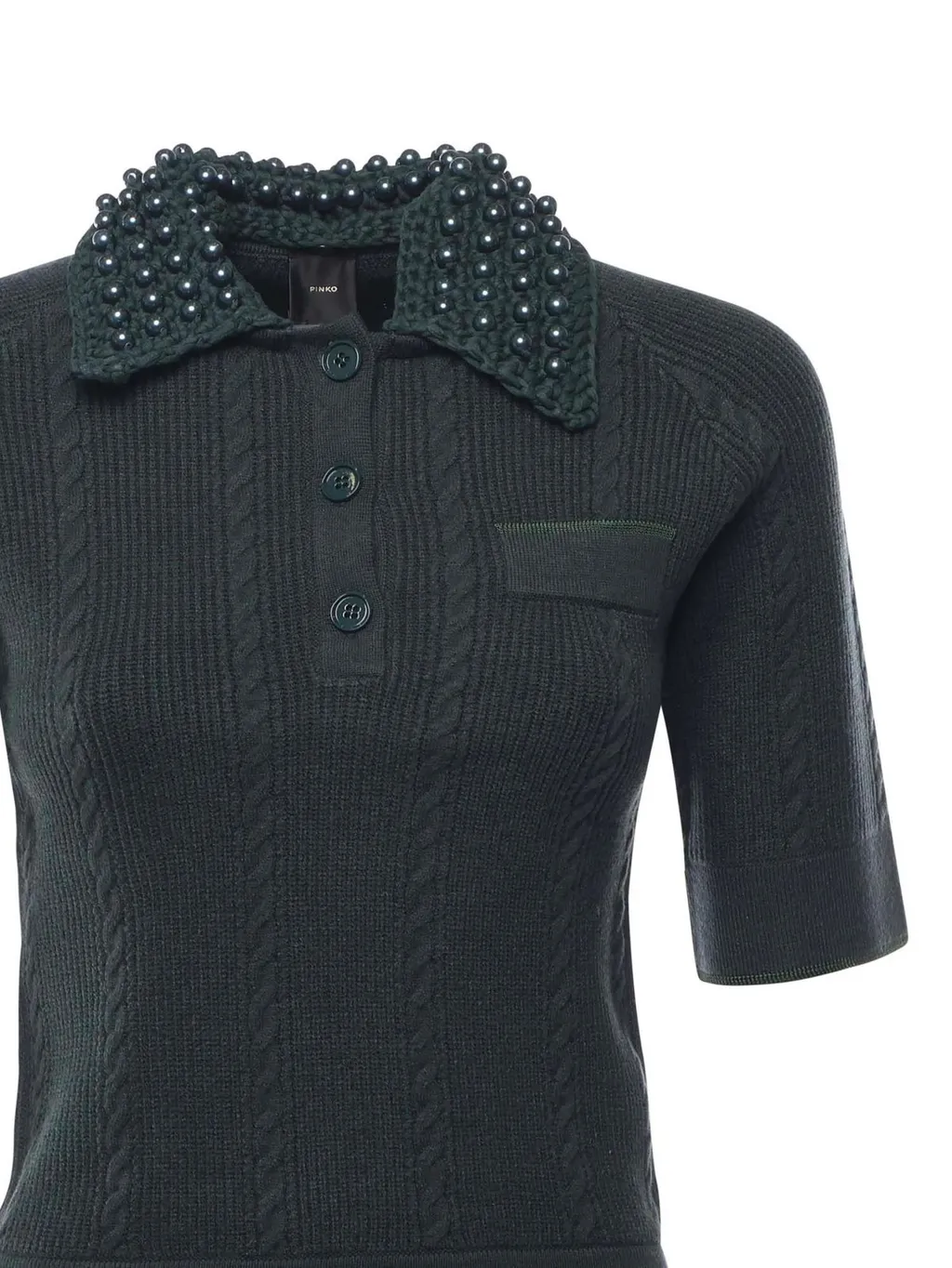Pinko Embellished Polo Sweater
