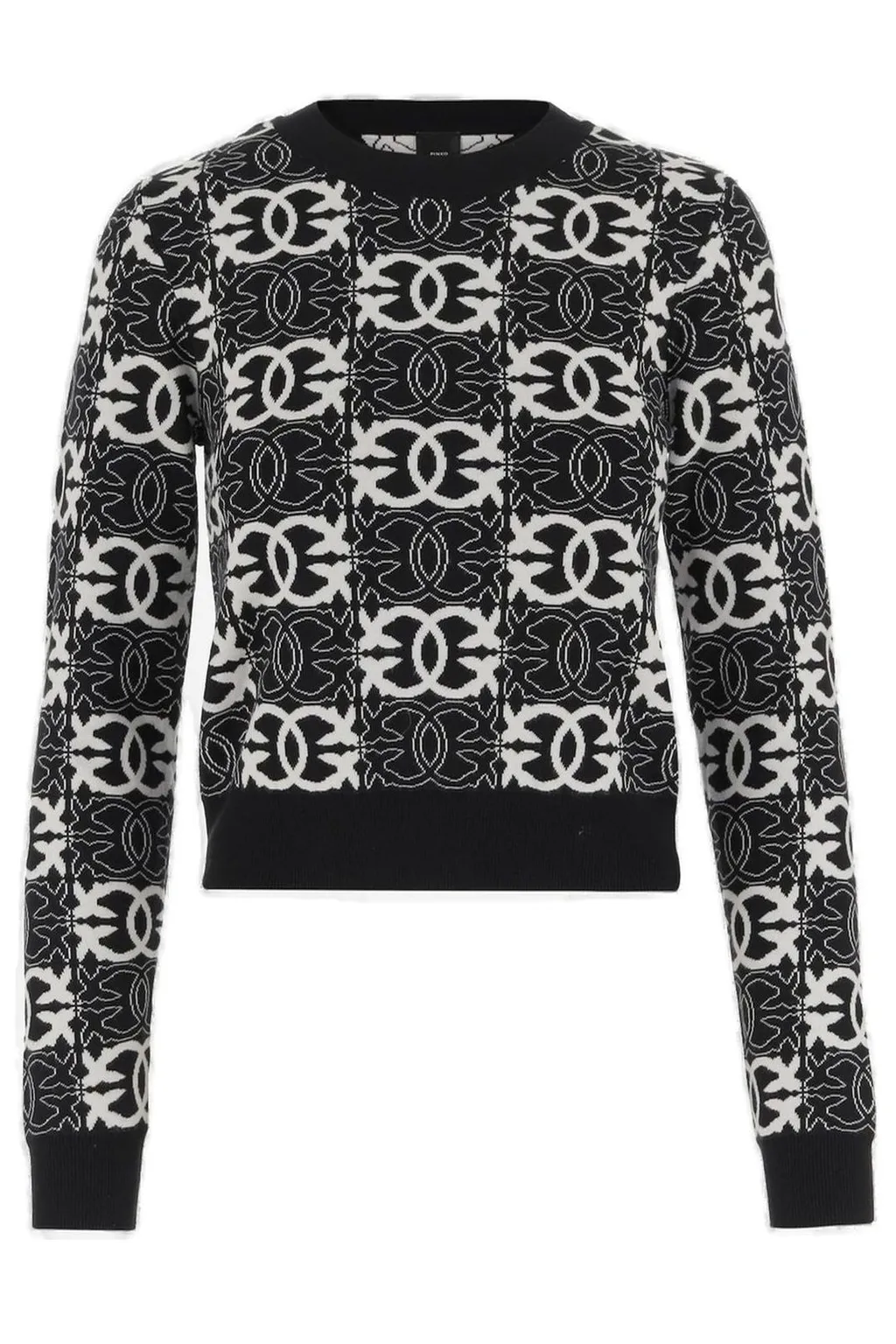 Pinko Geometric-Pattern Knitted Jumper