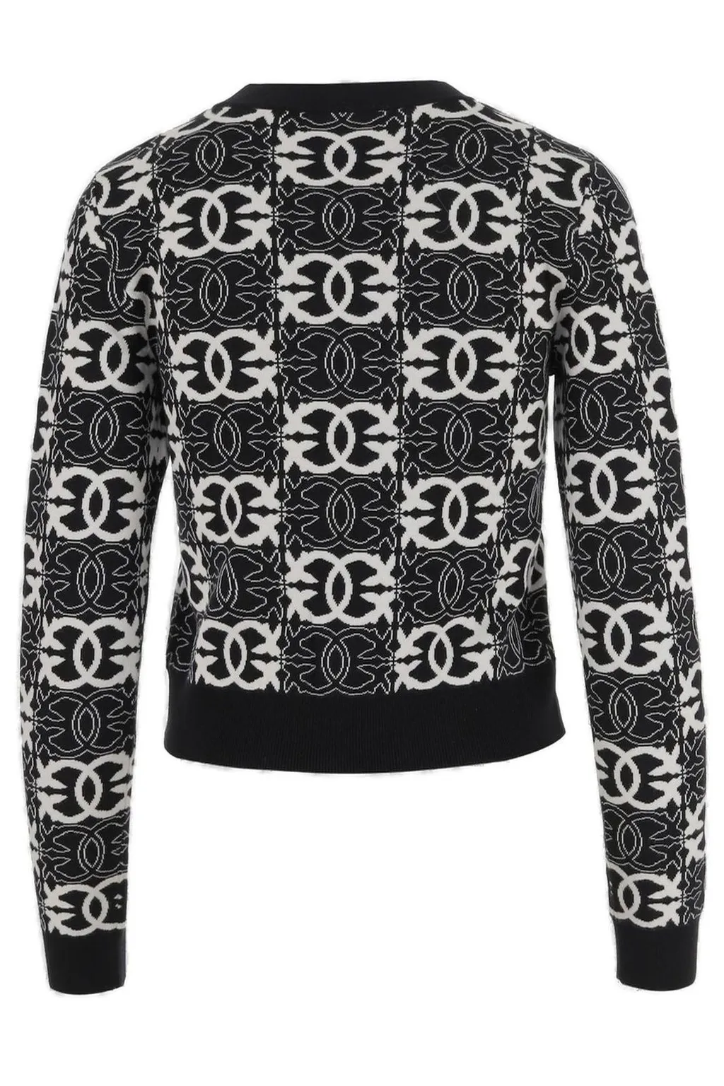 Pinko Geometric-Pattern Knitted Jumper