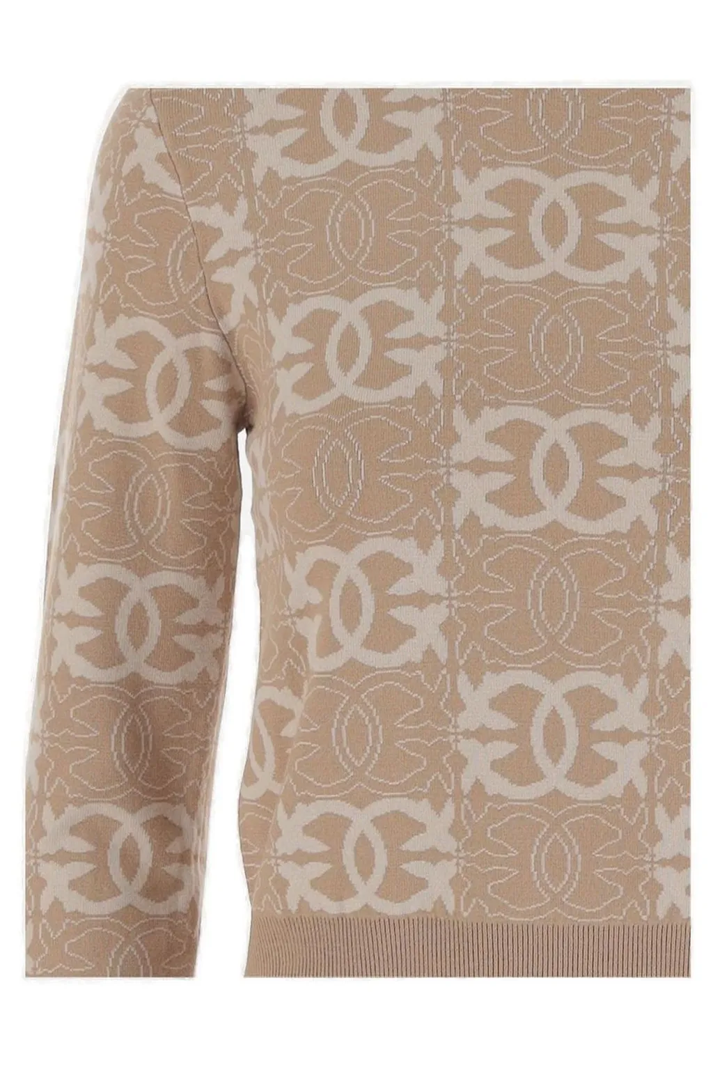 Pinko Geometric-Pattern Knitted Jumper