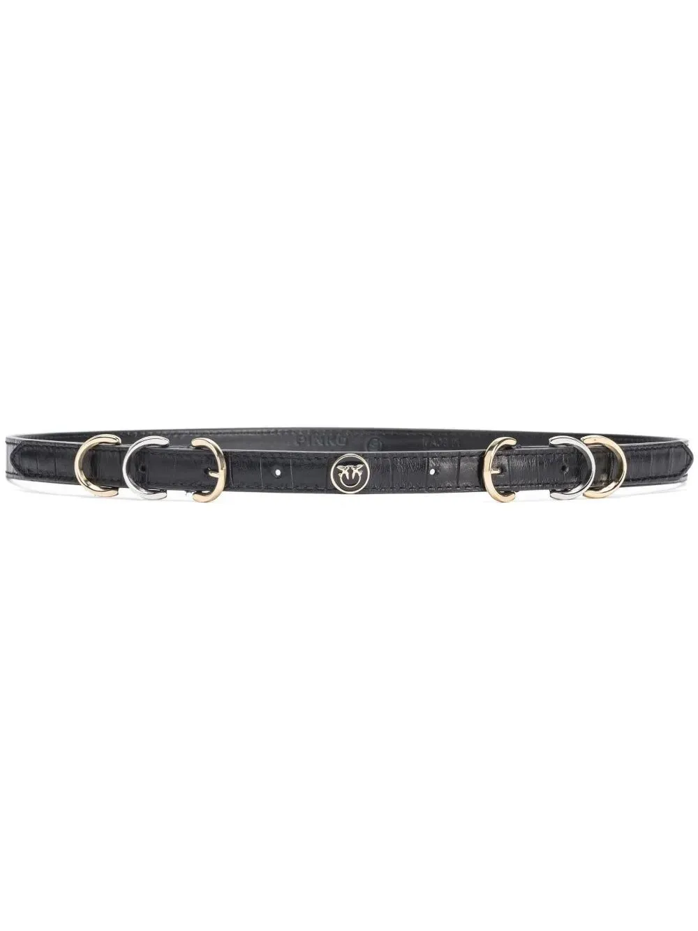 Pinko Logo Plaque Buckled Belt