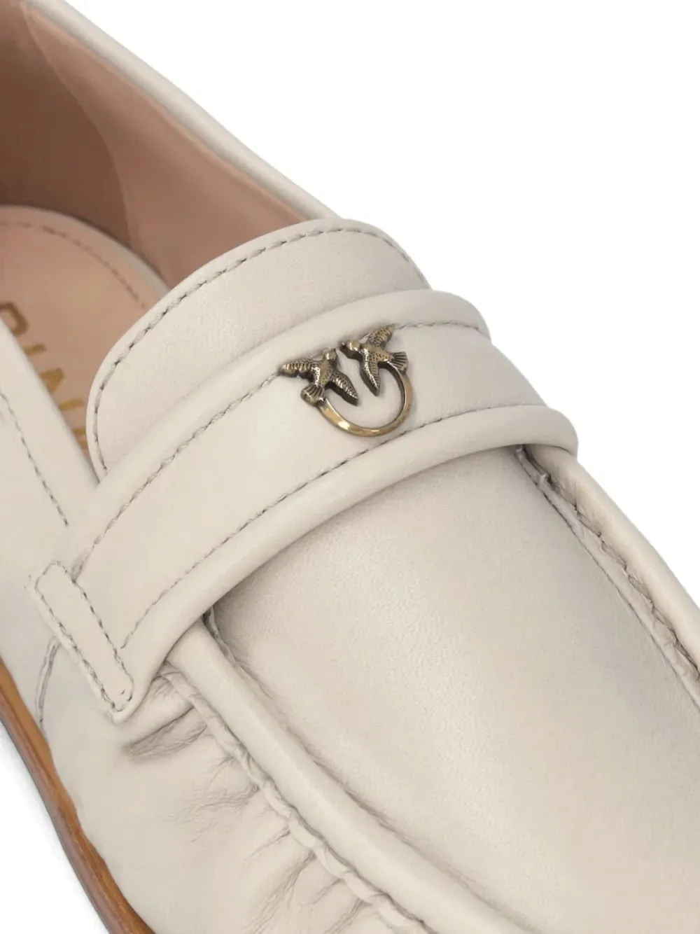Pinko Logo Plaque Slip-On Loafers
