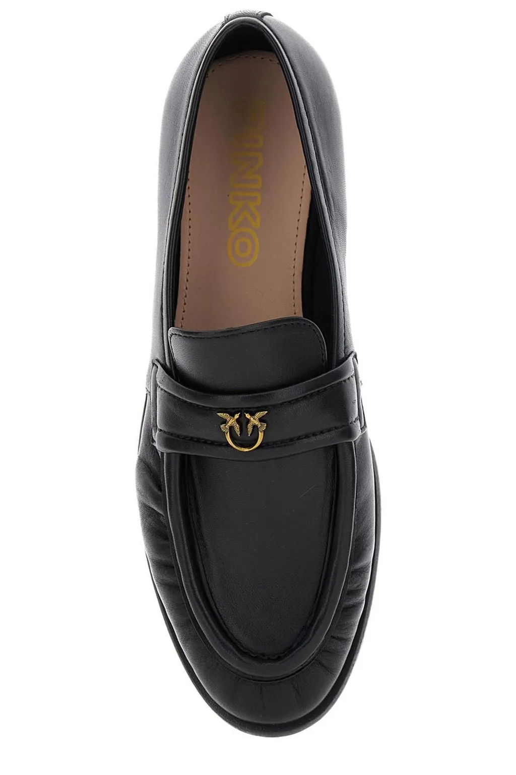 Pinko Logo Plaque Slip-On Loafers