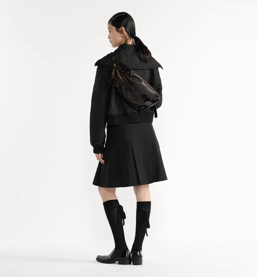 Medium D-Journey Bag In Shiny Grained Calfskin