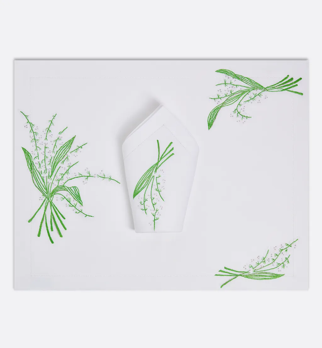 Embroidered Placemat And Napkin Set
