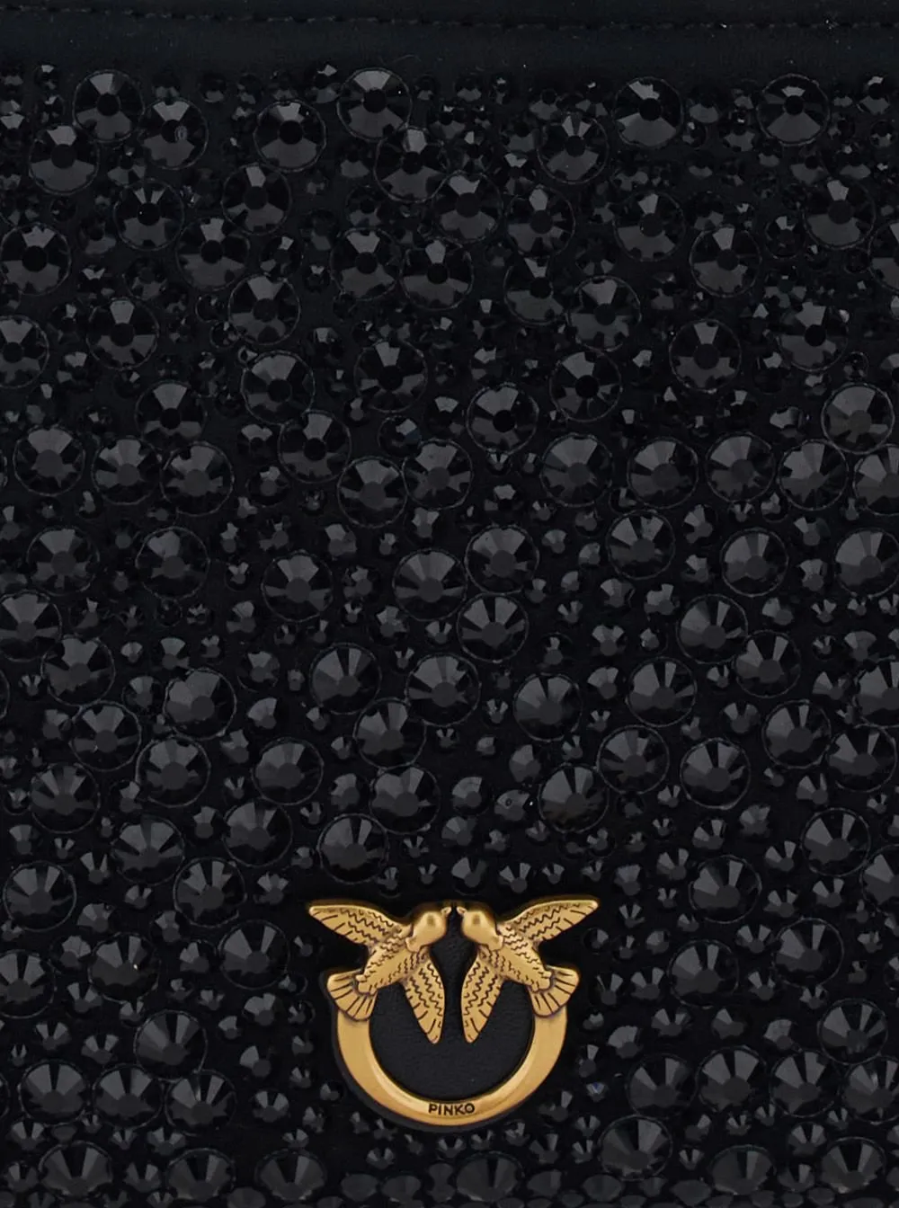 Pinko Mini Double Bag Fully Embellished Shoulder Bag