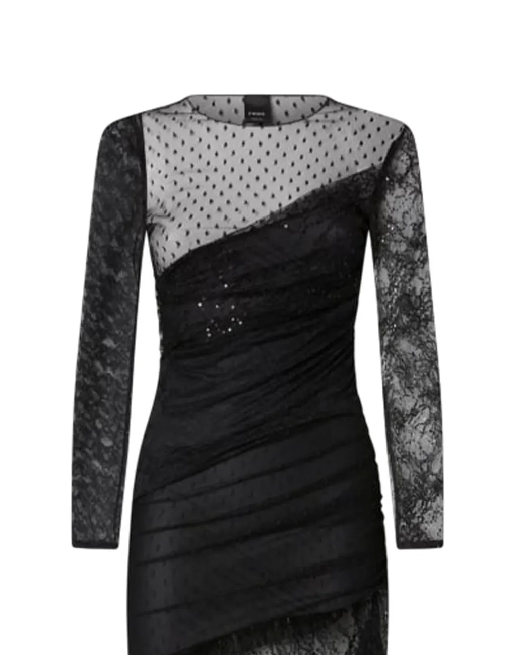 Pinko Backgammon Patchwork-Effect Lace Dress