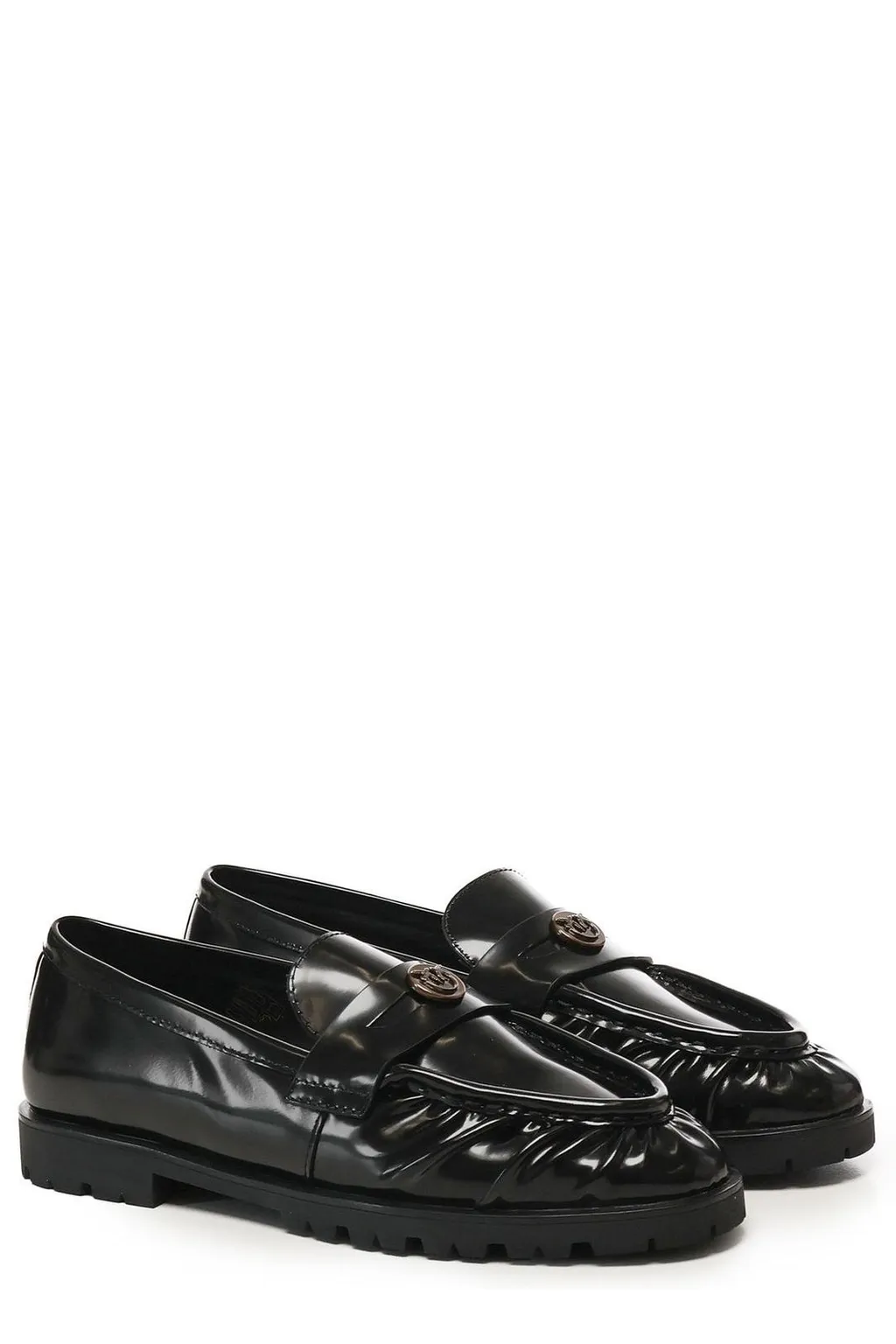 Pinko Logo Plaque Flat Shoes