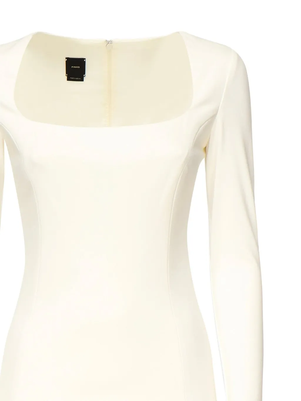 Pinko Square-Neck Long-Sleeved Dress