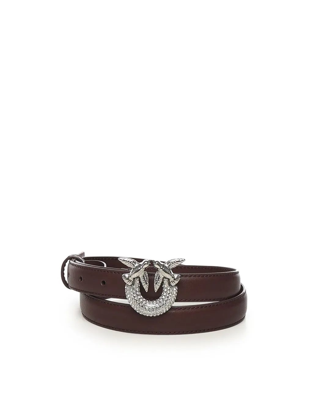 Pinko Love Birds Embellished Buckle Belt