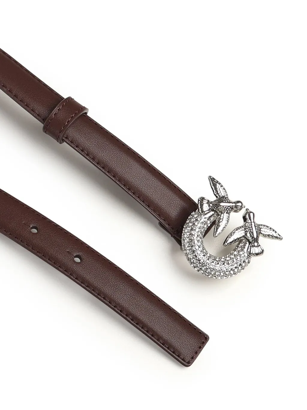 Pinko Love Birds Embellished Buckle Belt