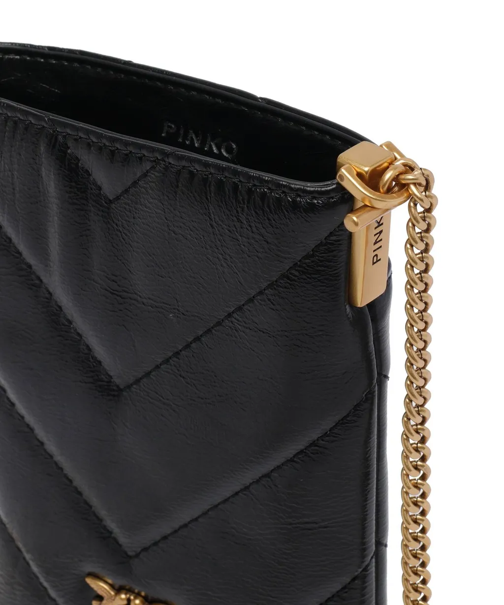 Pinko Love Birds Embellished Chain-Linked Phone Bag