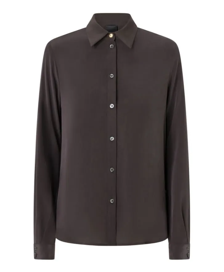 Pinko Button Down Long Sleeved Satin Shirt
