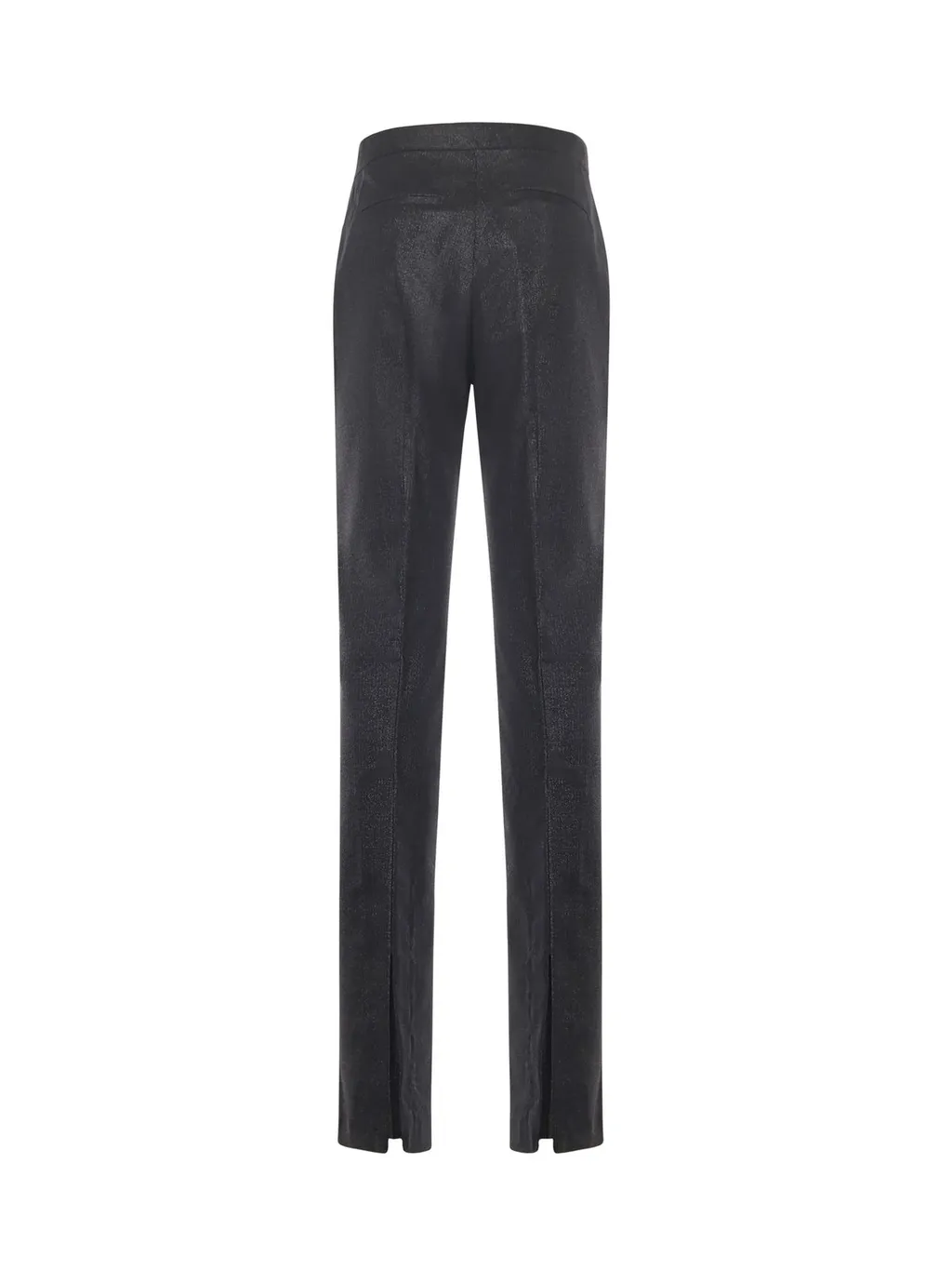 Pinko Shiny-Effect Straight-Leg Pinstriped Trousers