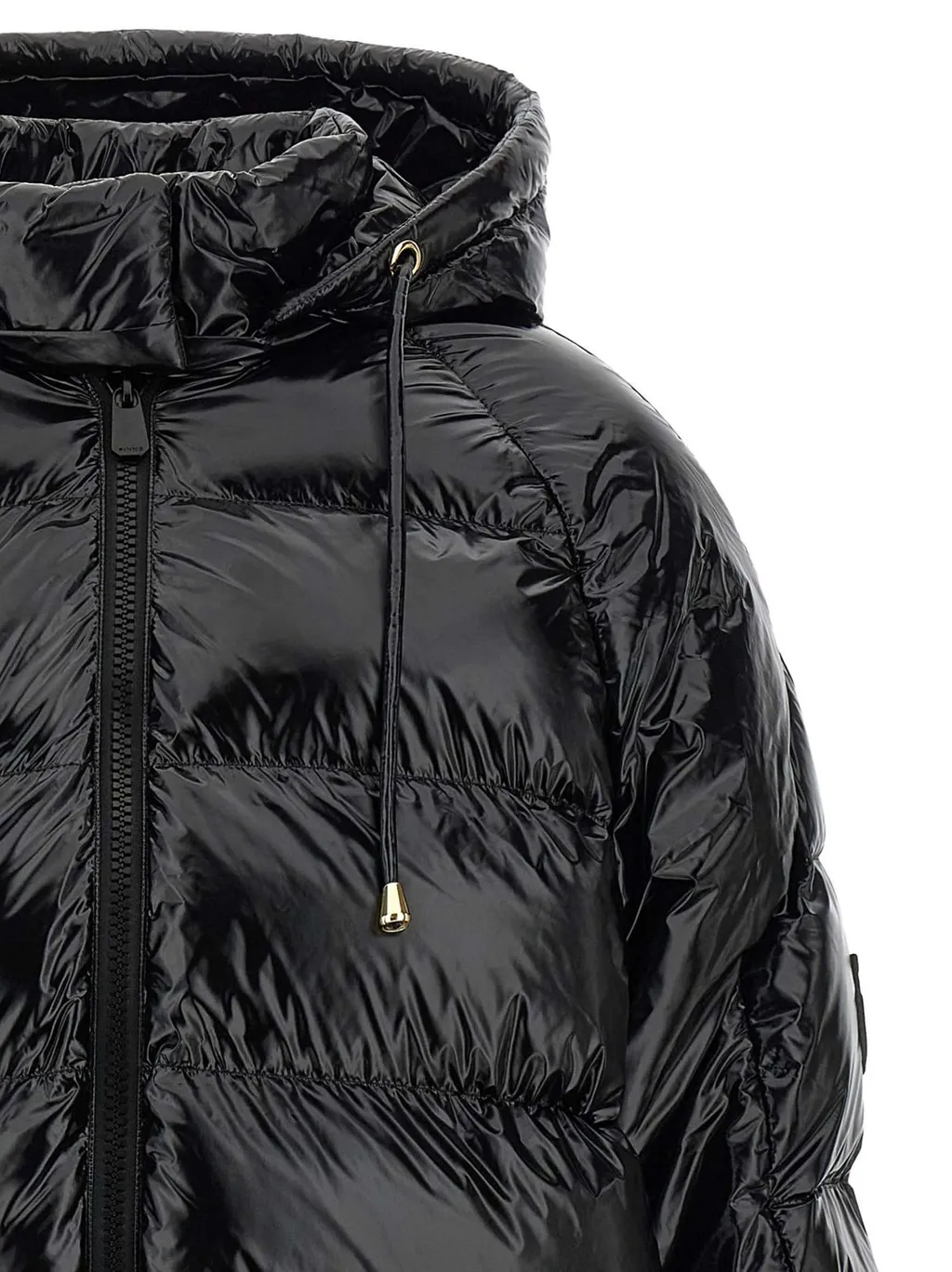 Pinko Zip-Up Hooded Quilted Coat