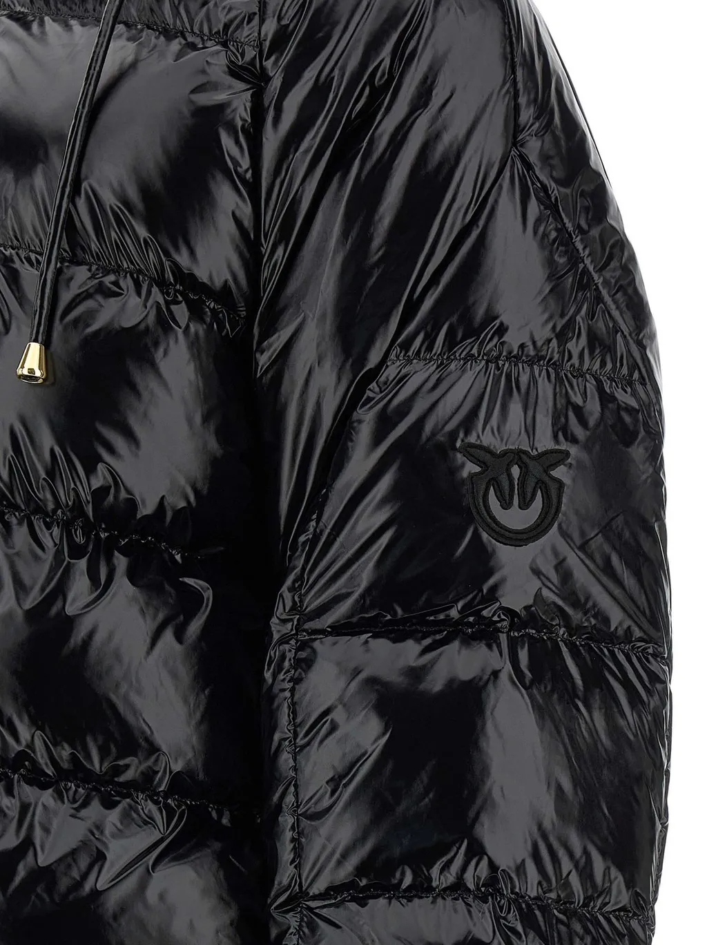 Pinko Zip-Up Hooded Quilted Coat