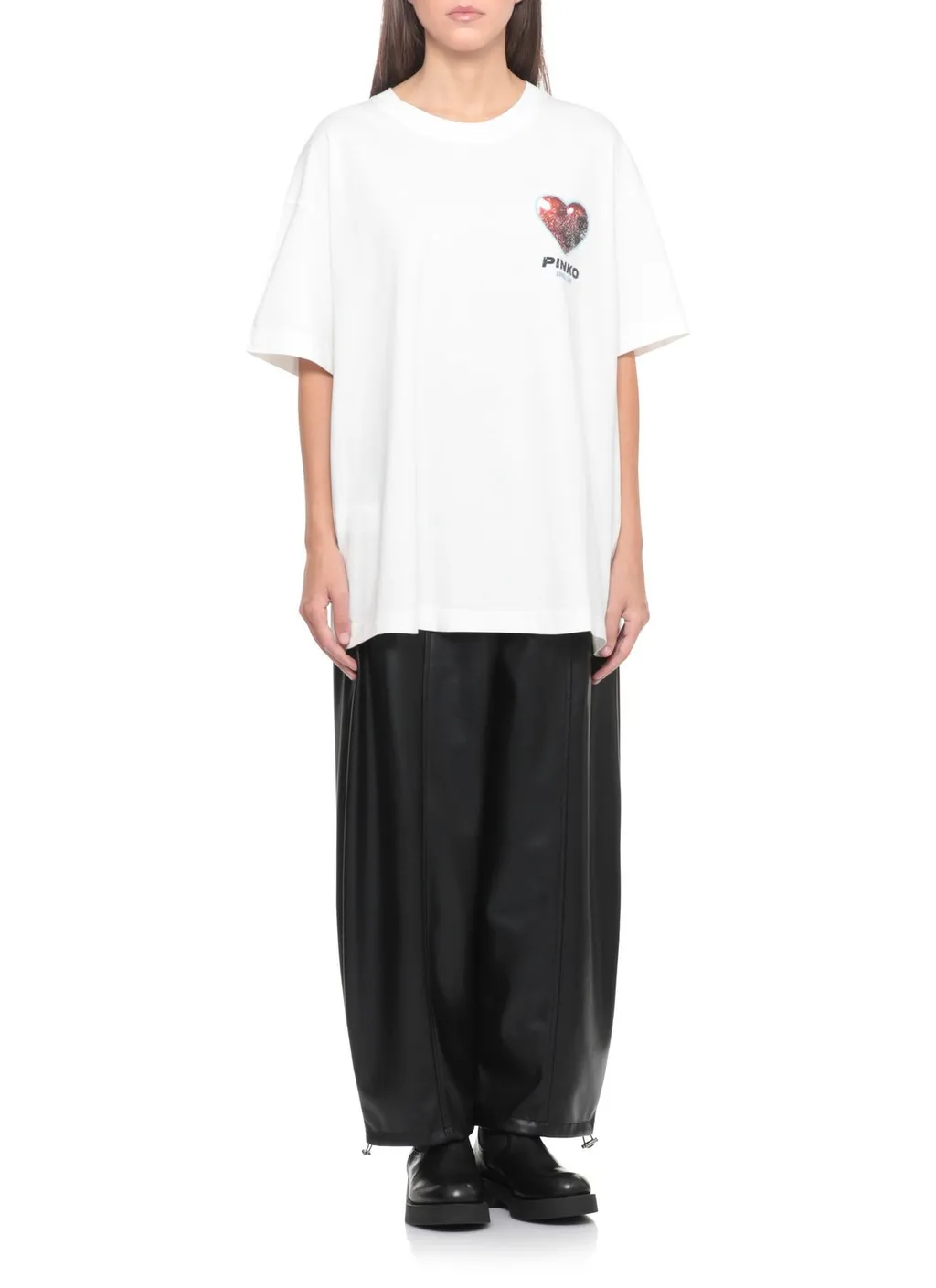 Pinko Logo Printed Crewneck T-Shirt