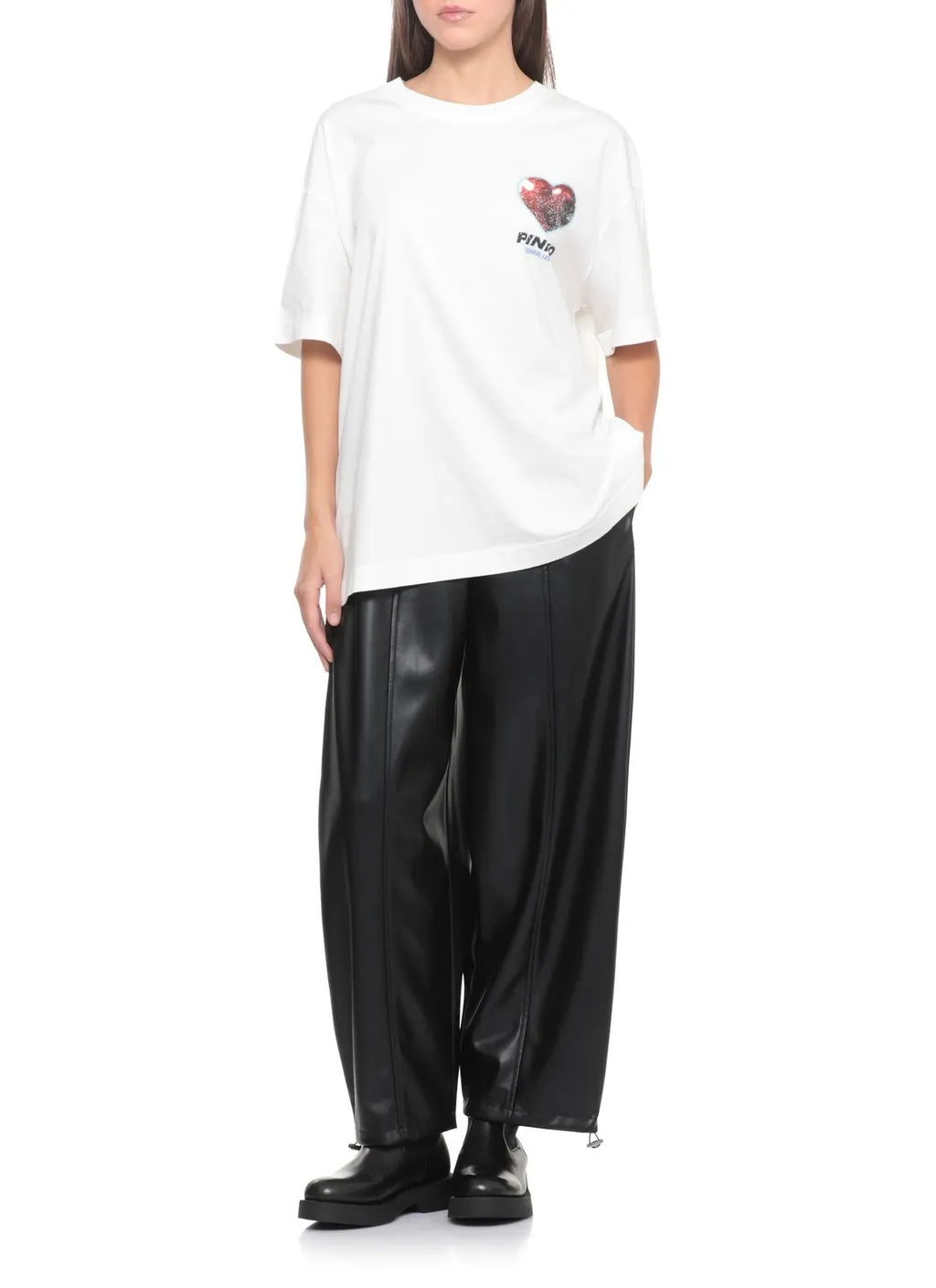 Pinko Logo Printed Crewneck T-Shirt