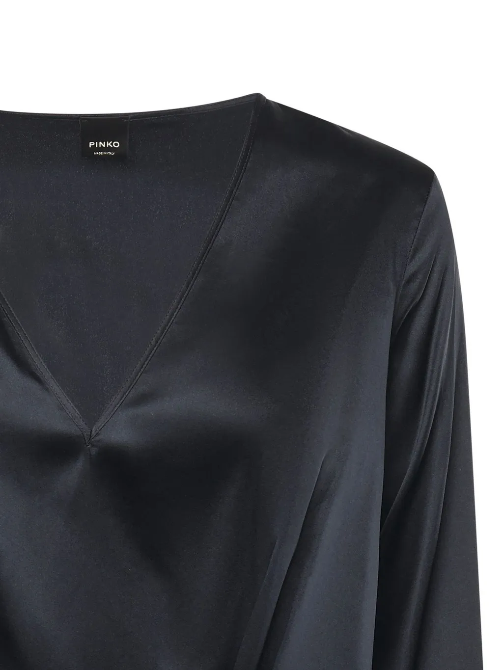 Pinko V-Neck Satin Blouse