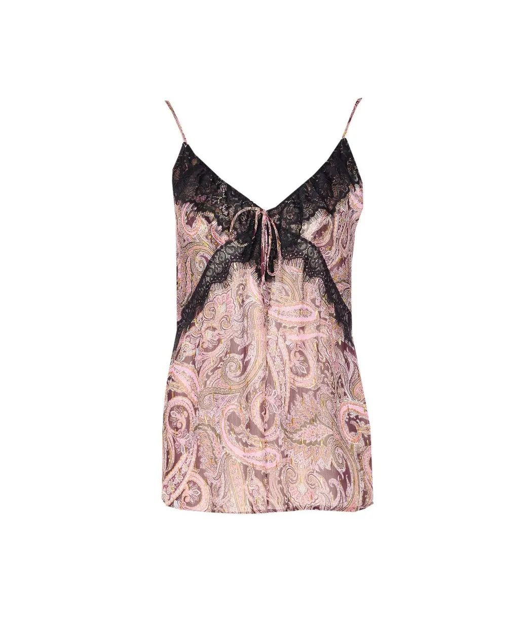 Pinko Paisley Printed Lace Top