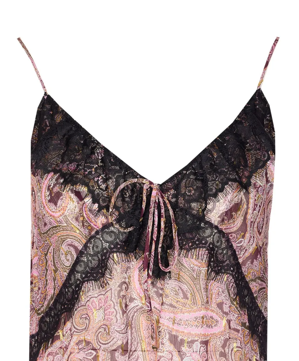 Pinko Paisley Printed Lace Top