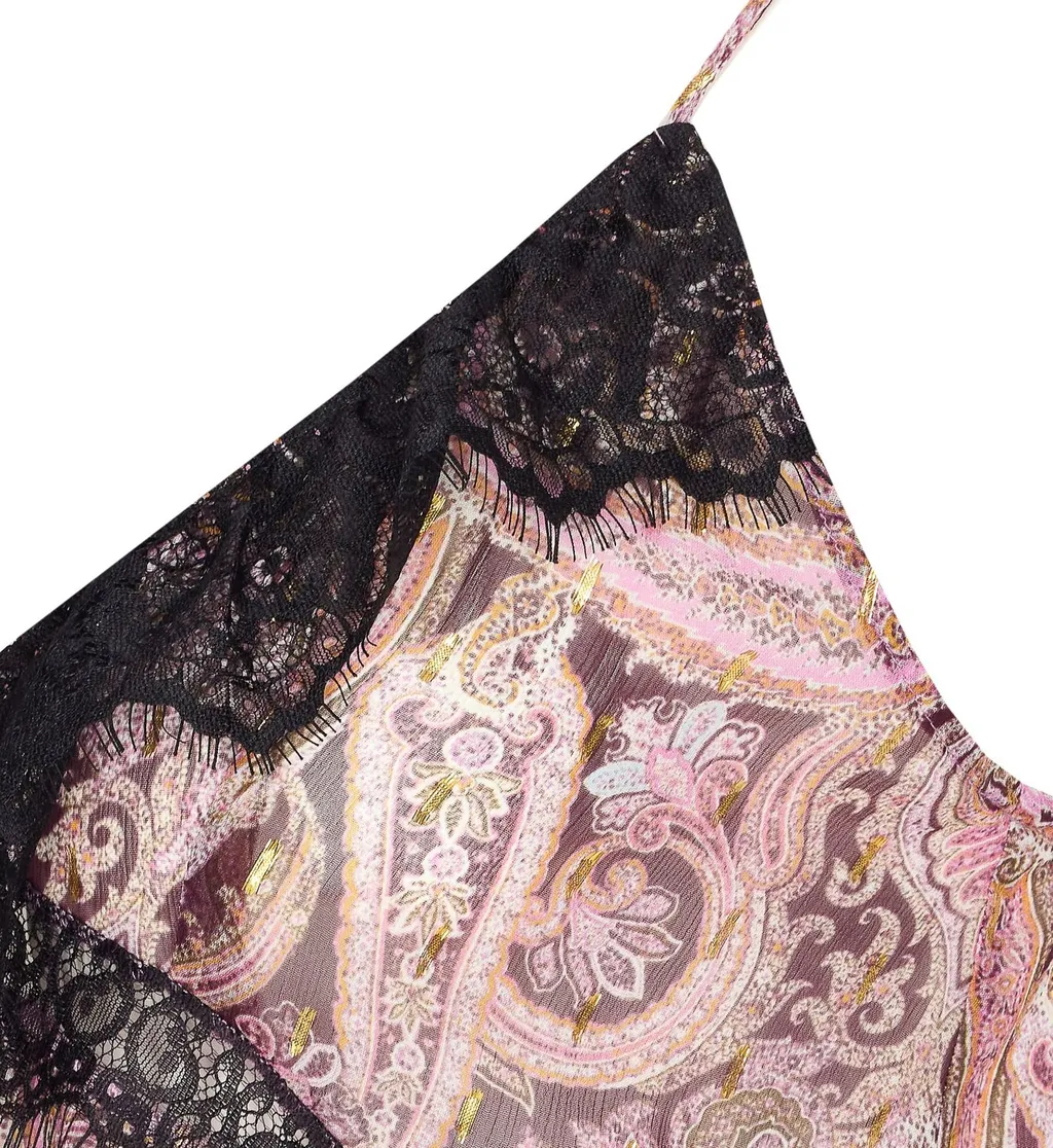Pinko Paisley Printed Lace Top