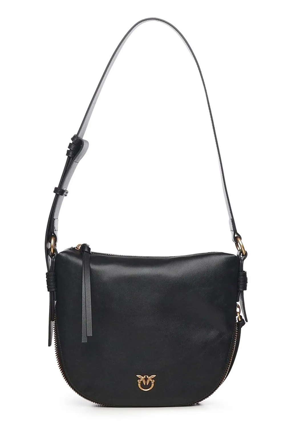 Pinko Small Leather Hobo Shoulder Bag