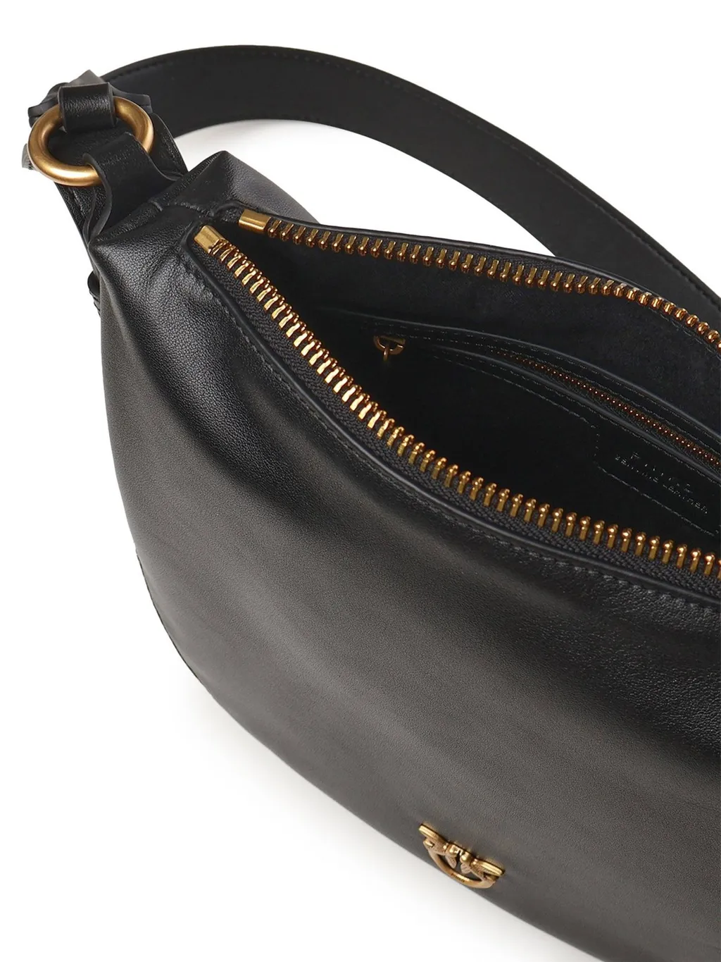 Pinko Small Leather Hobo Shoulder Bag