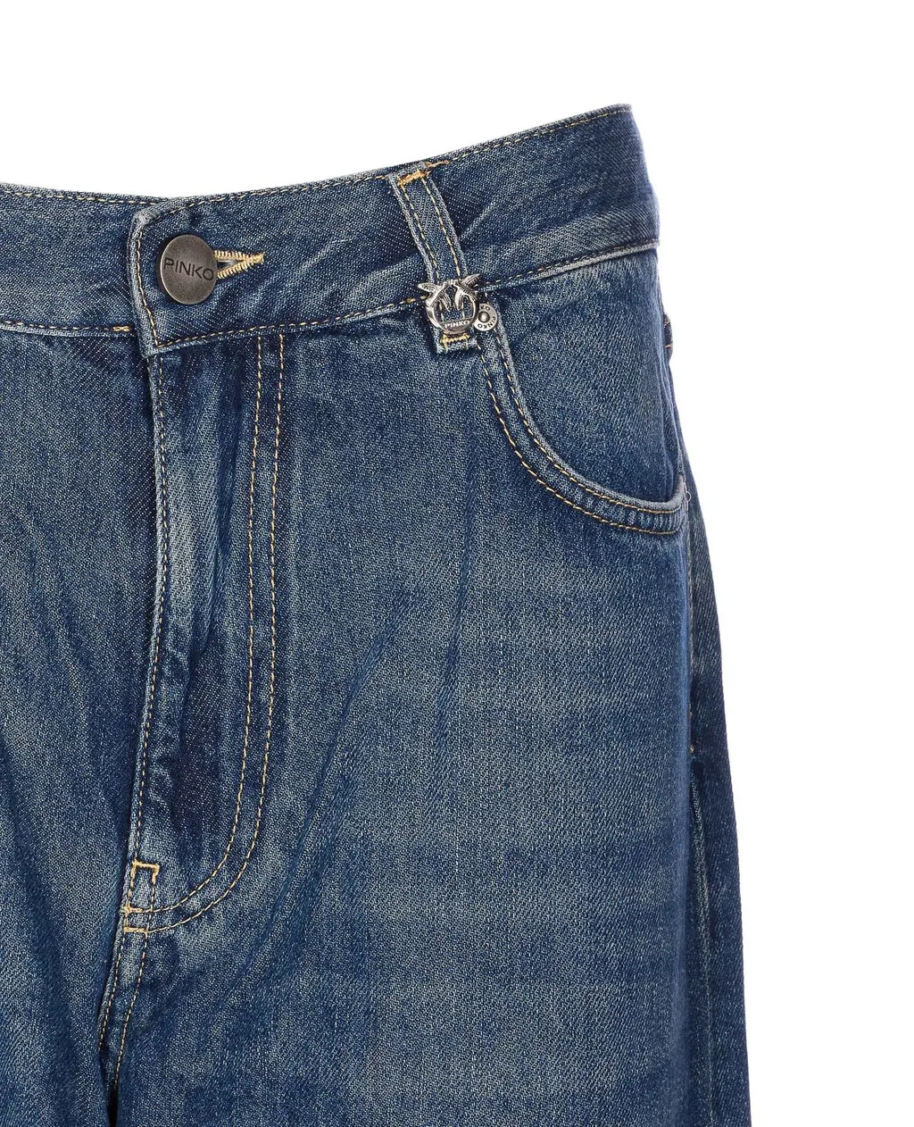 Pinko Wide-Leg Soft Denim Jeans