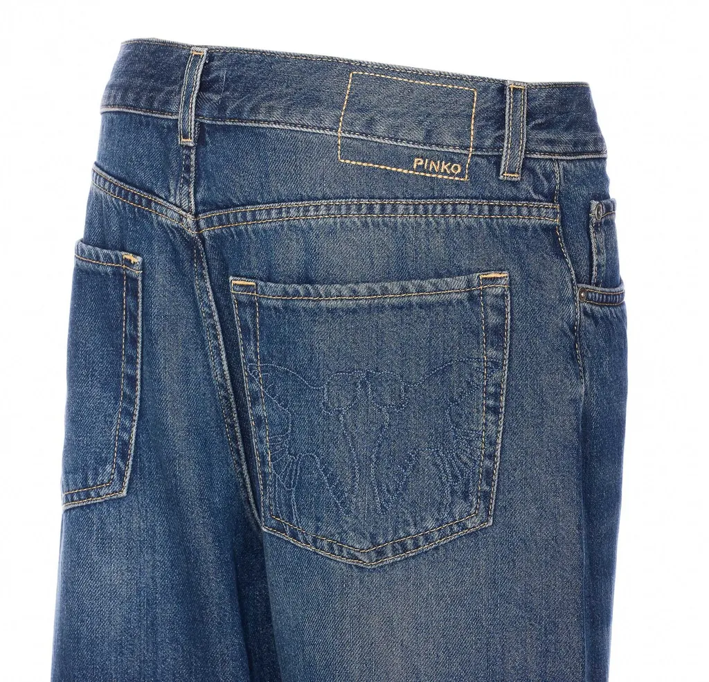 Pinko Wide-Leg Soft Denim Jeans