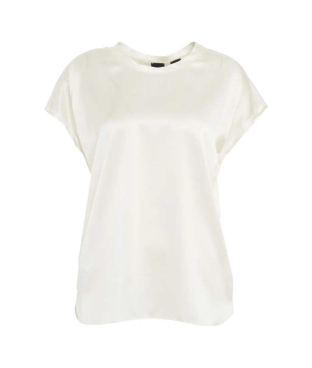 Pinko Short-Sleeved Satin Blouse