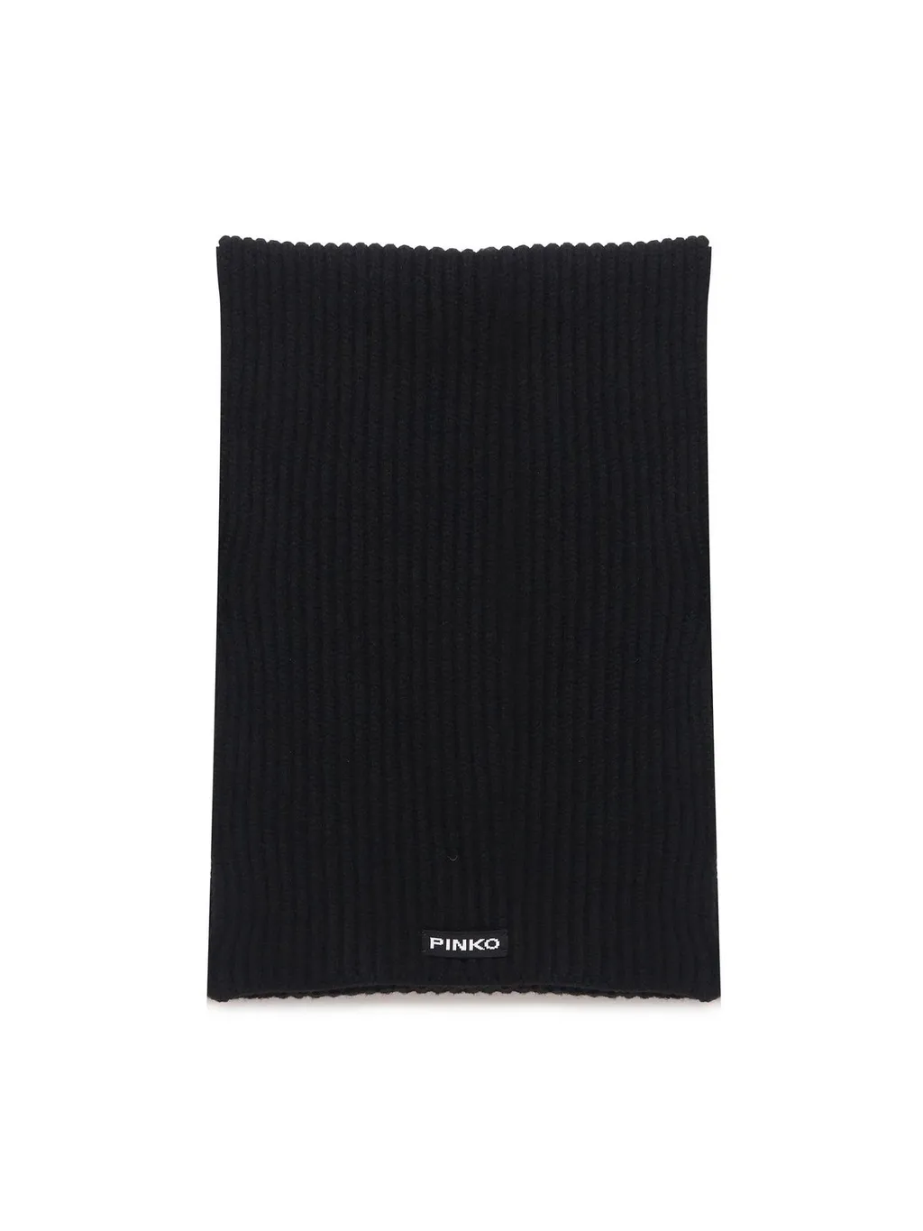 Pinko Logo Patch Ribbed Scarf
