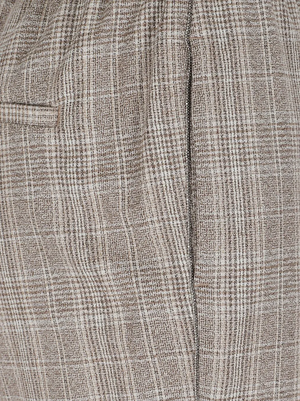 Peserico Elastic Waist Plaid Pants