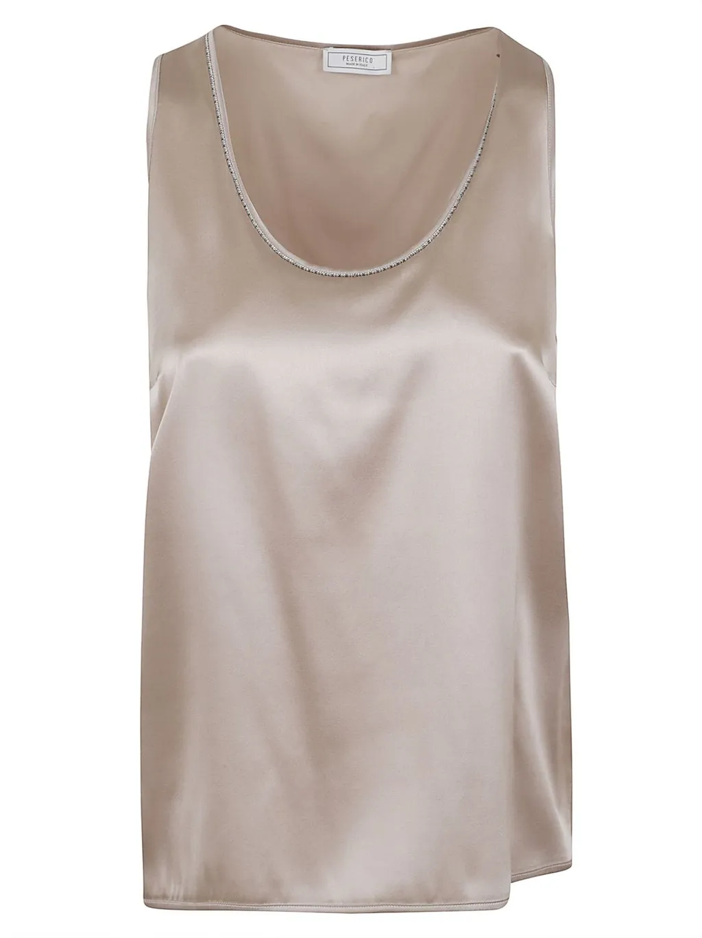 Peserico Embellished Silk Camisole